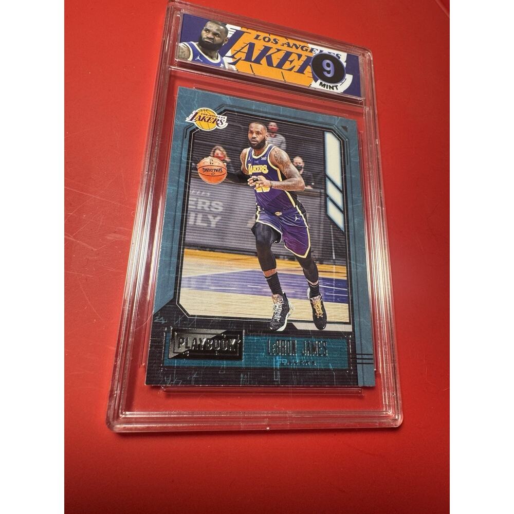 2020-2021 Panini Chronicles Playbook LeBron James #178 Black Goat Grading Lakers
